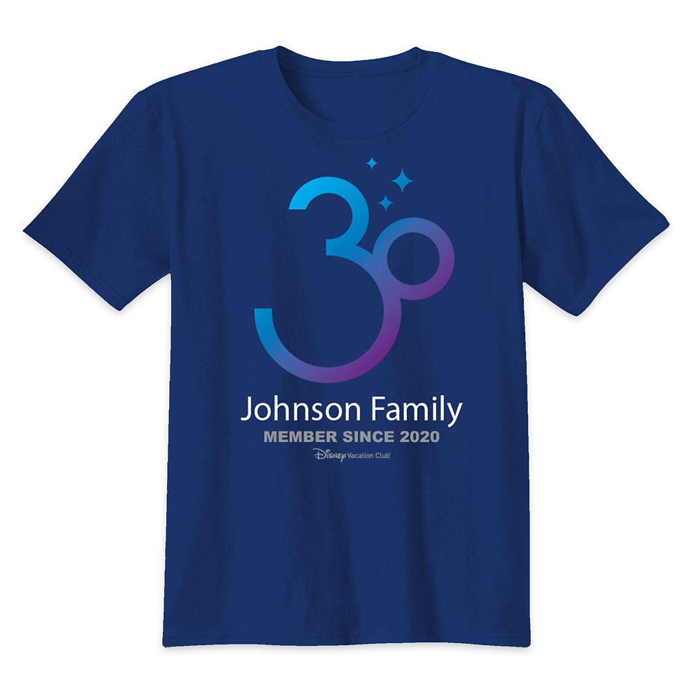 Disney Vacation Club 30th Anniversary Family T-Shirt for Kids – Customized