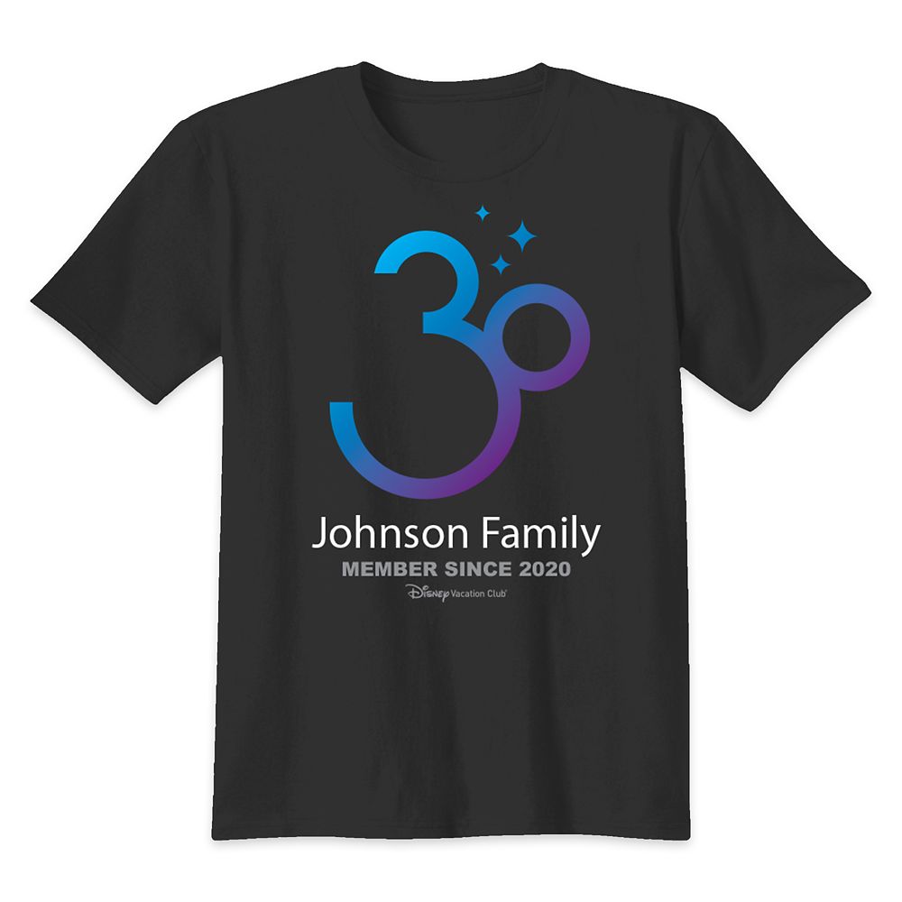 Disney Vacation Club 30th Anniversary Family T-Shirt for Kids – Customized