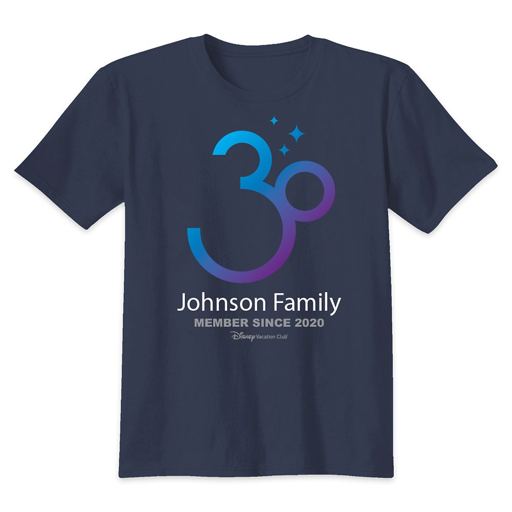 Disney Vacation Club 30th Anniversary Family T-Shirt for Kids – Customized