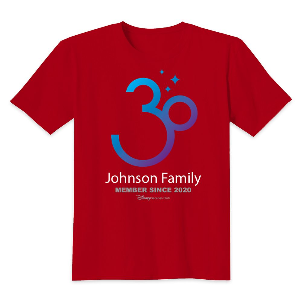 Disney Vacation Club 30th Anniversary Family T-Shirt for Kids – Customized