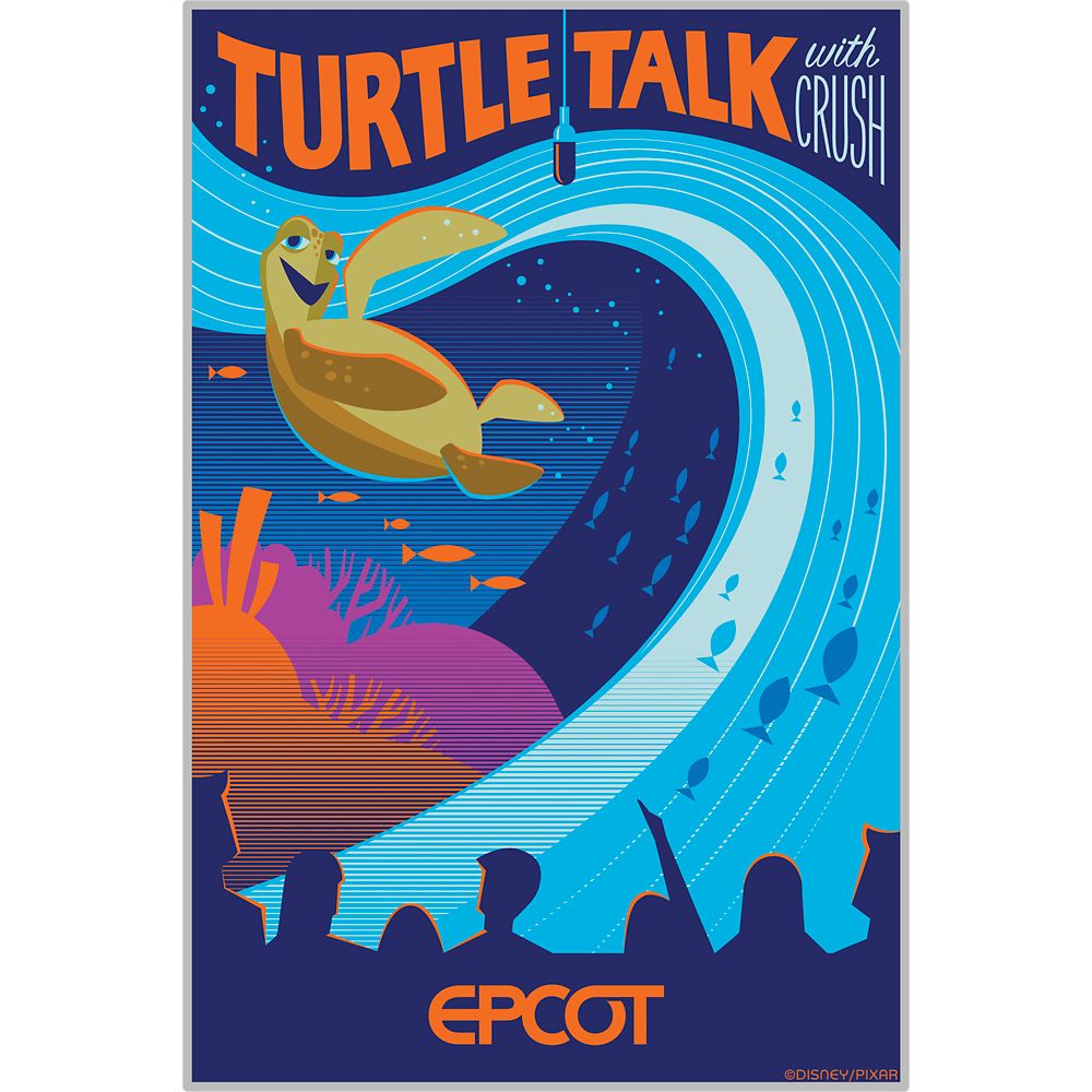 Epcot Turtle Talk with Crush Poster – Living Waters Collection – Limited Edition