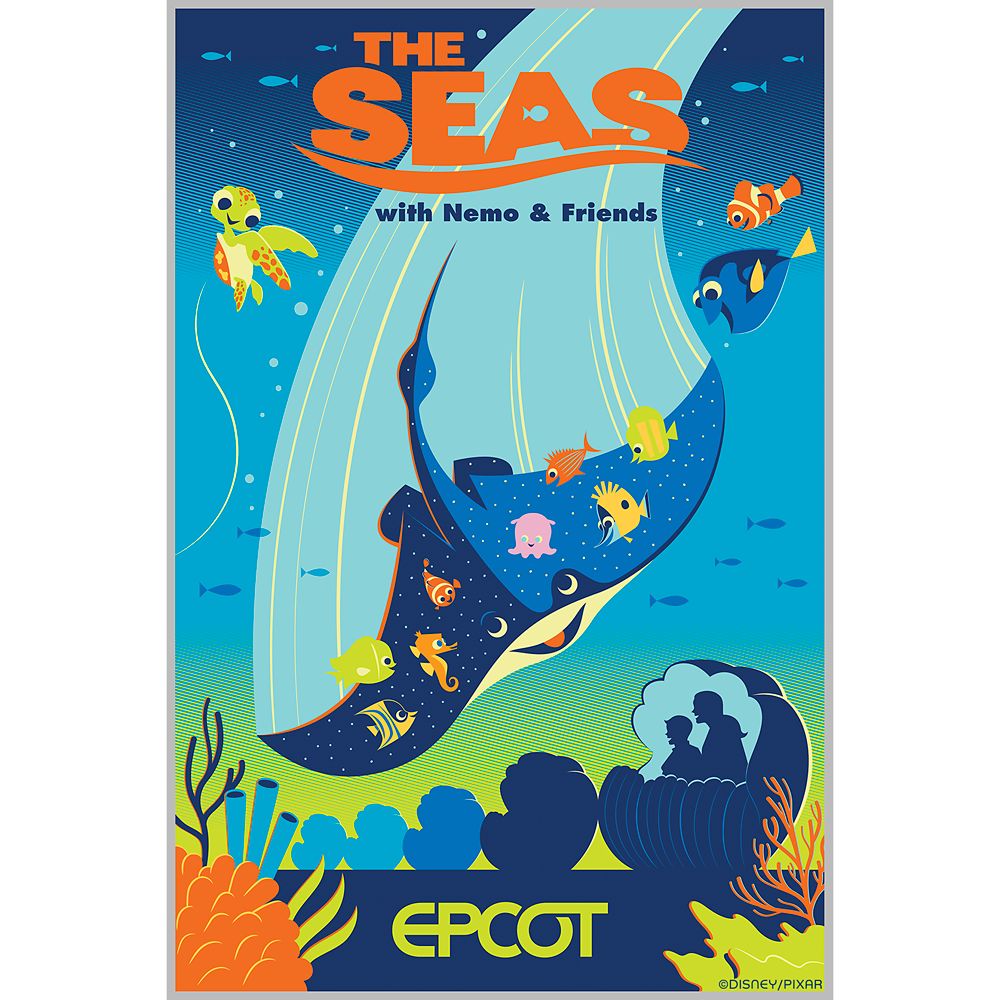 Epcot The Seas with Nemo & Friends Poster – Living Waters Collection – Limited Edition