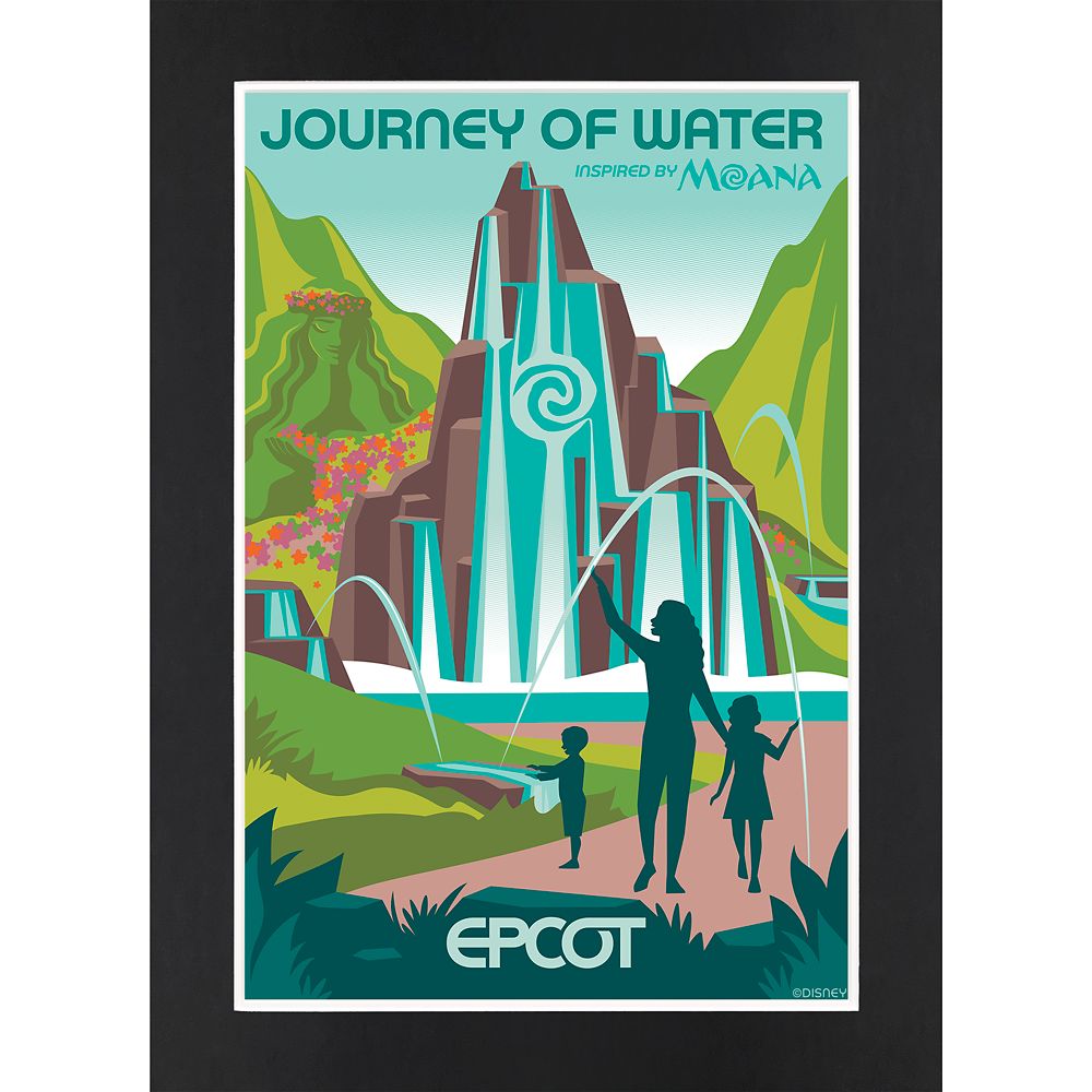 EPCOT Journey of Water Matted Print Official shopDisney