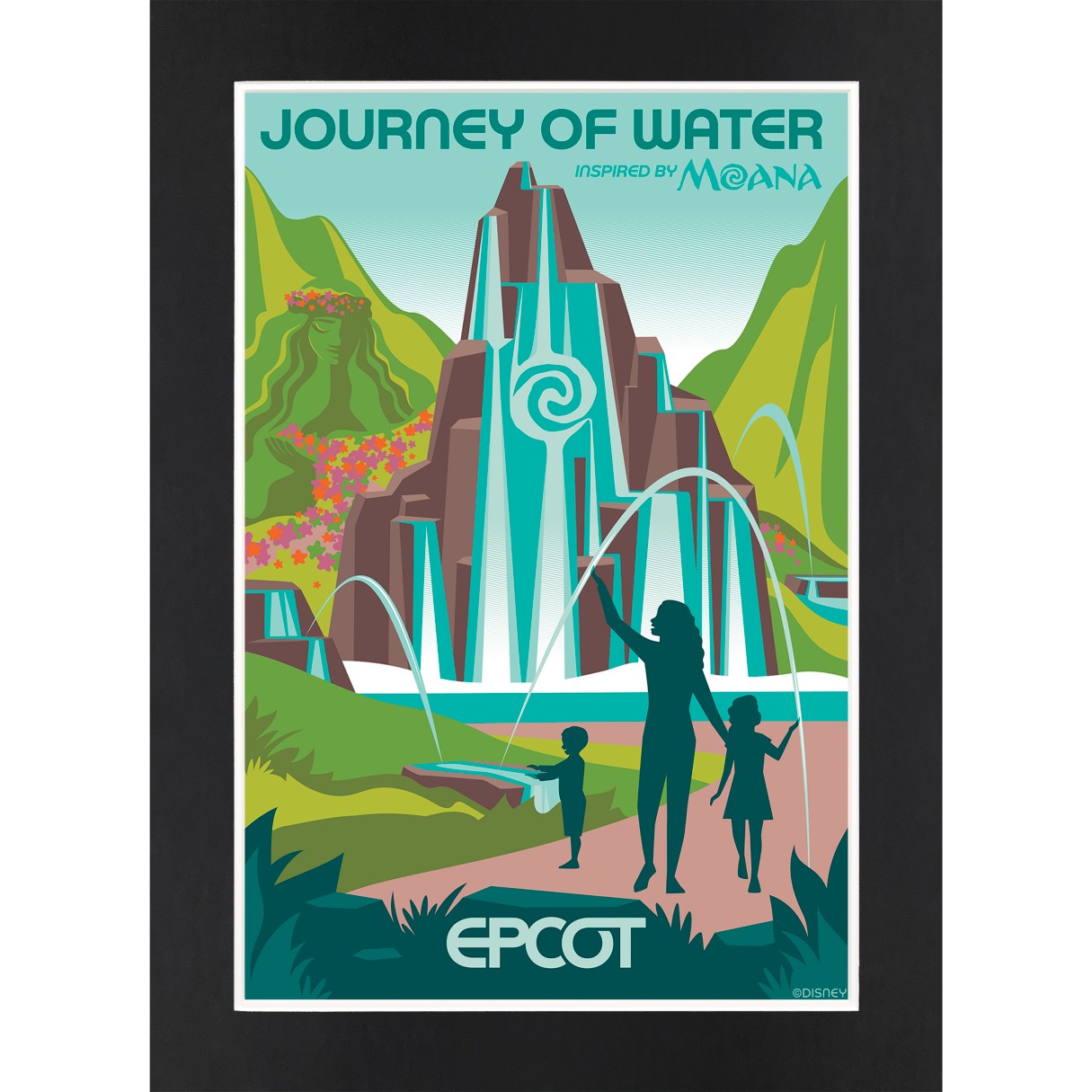 EPCOT Journey of Water Matted Print