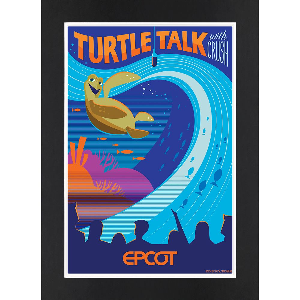 EPCOT Turtle Talk With Crush Matted Print ShopDisney