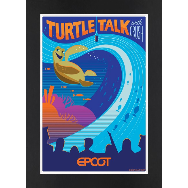 EPCOT Turtle Talk with Crush Matted Print