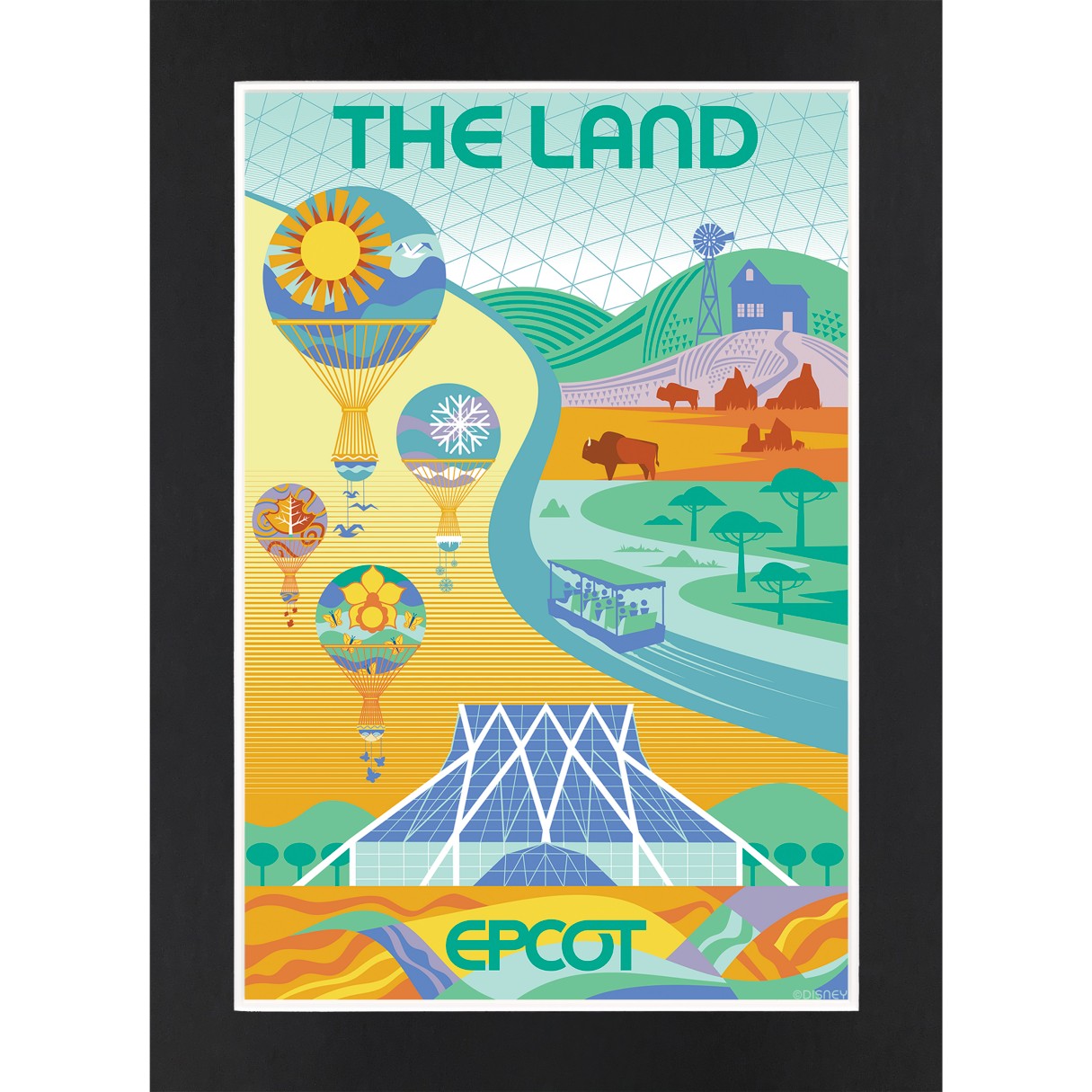 EPCOT The Land Matted Print