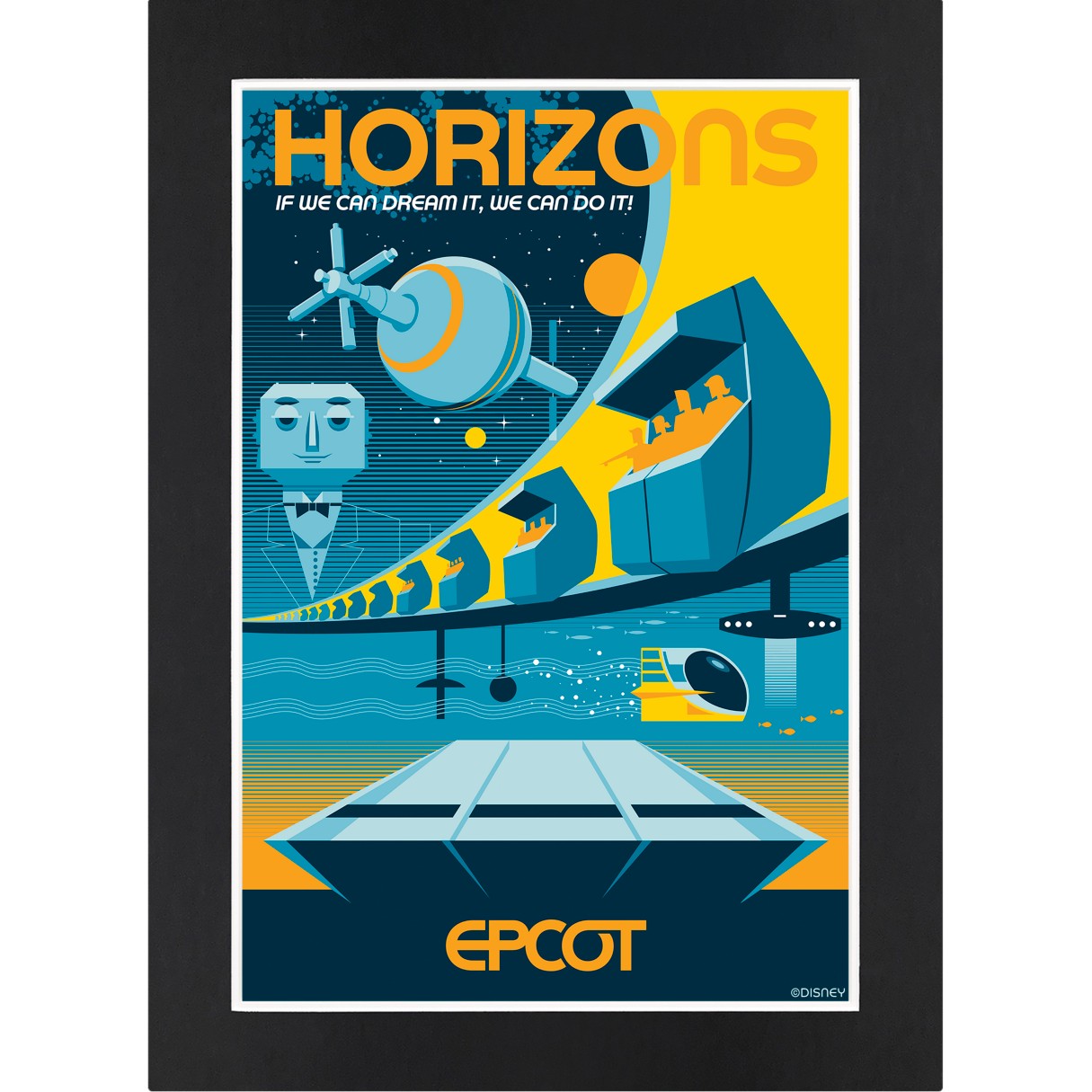 EPCOT: Horizons Matted Print