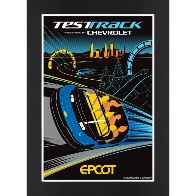 EPCOT Test Track Matted Print