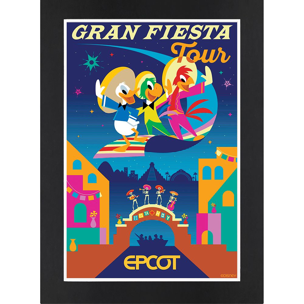 Disney EPCOT Gran Fiesta Tour Matted Print