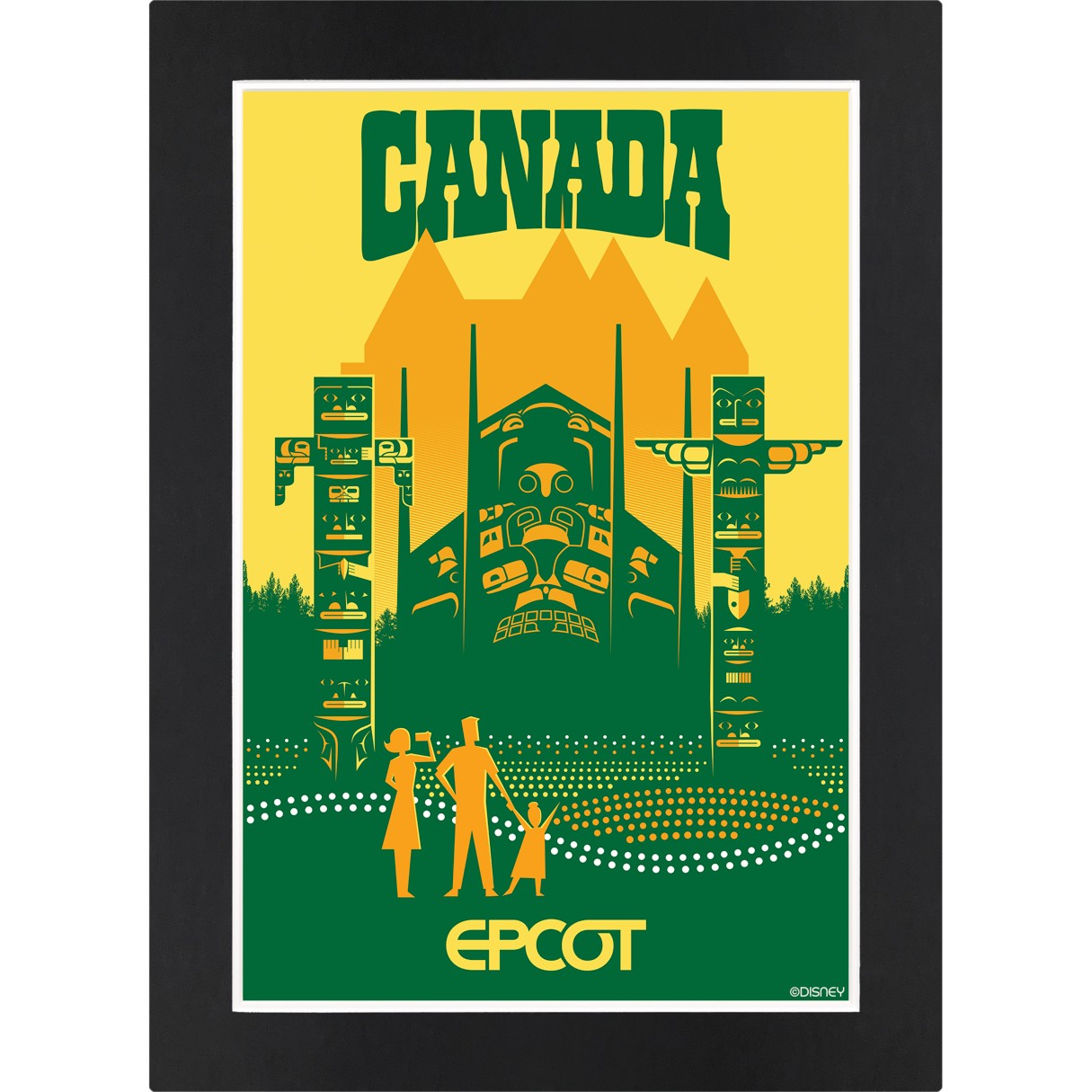 EPCOT Canada Pavilion Matted Print