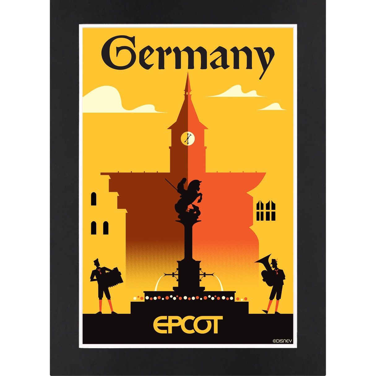 EPCOT Germany Pavilion Matted Print