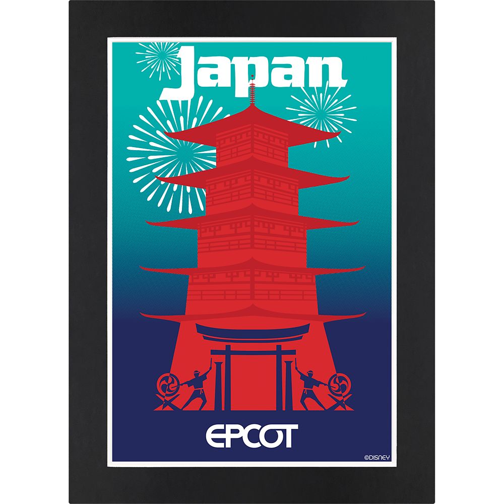 Disney EPCOT Japan Pavilion Matted Print