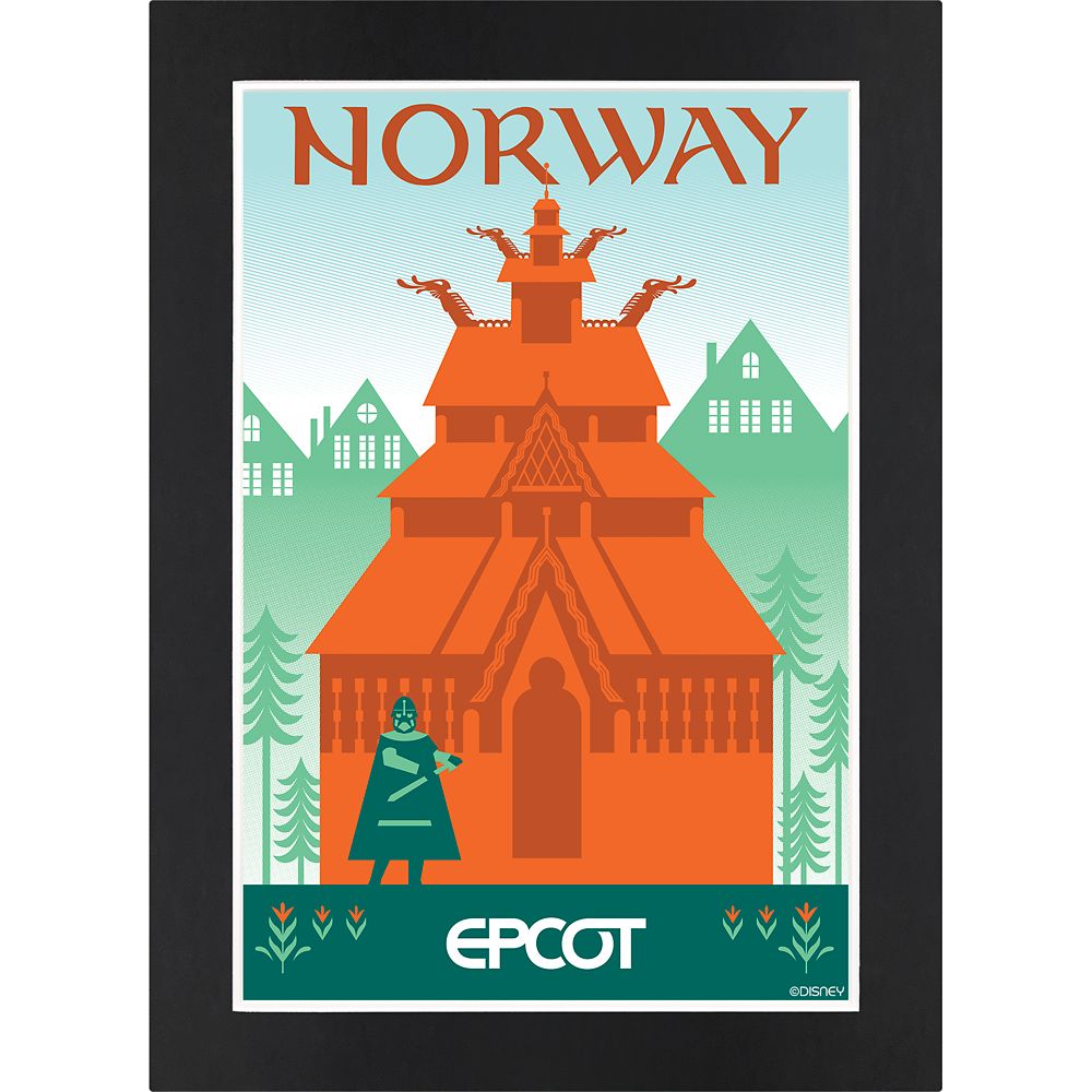 Disney EPCOT Norway Pavilion Matted Print