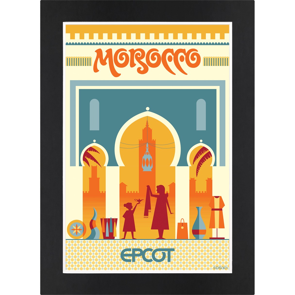 EPCOT Morocco Pavilion Matted Print