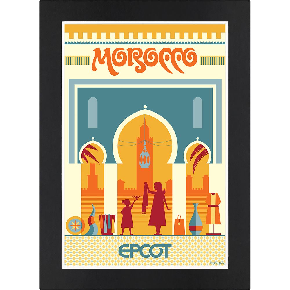 Disney EPCOT Morocco Pavilion Matted Print