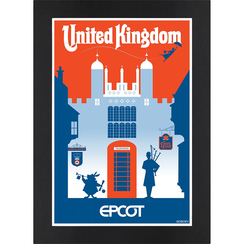 Disney EPCOT United Kingdom Pavilion Matted Print