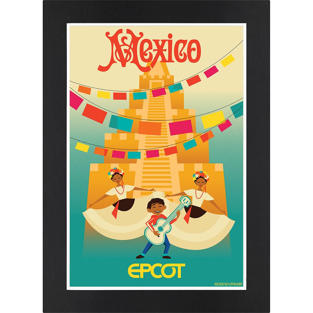 EPCOT Mexico Pavilion Matted Print Official shopDisney