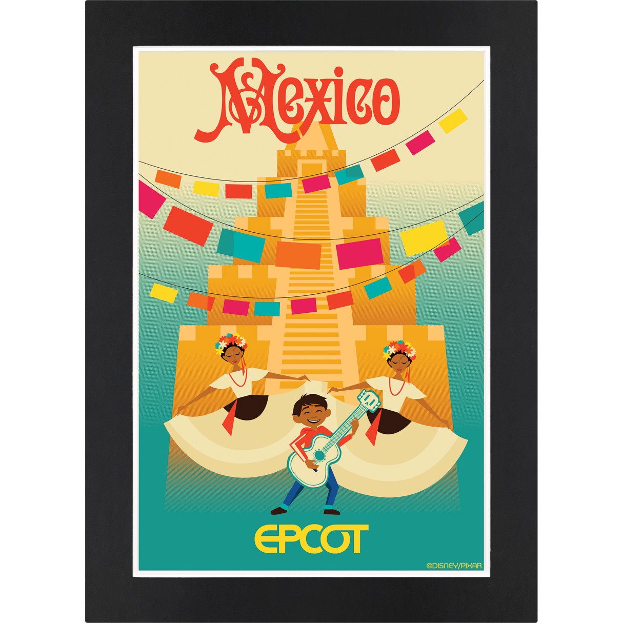 EPCOT Mexico Pavilion Matted Print