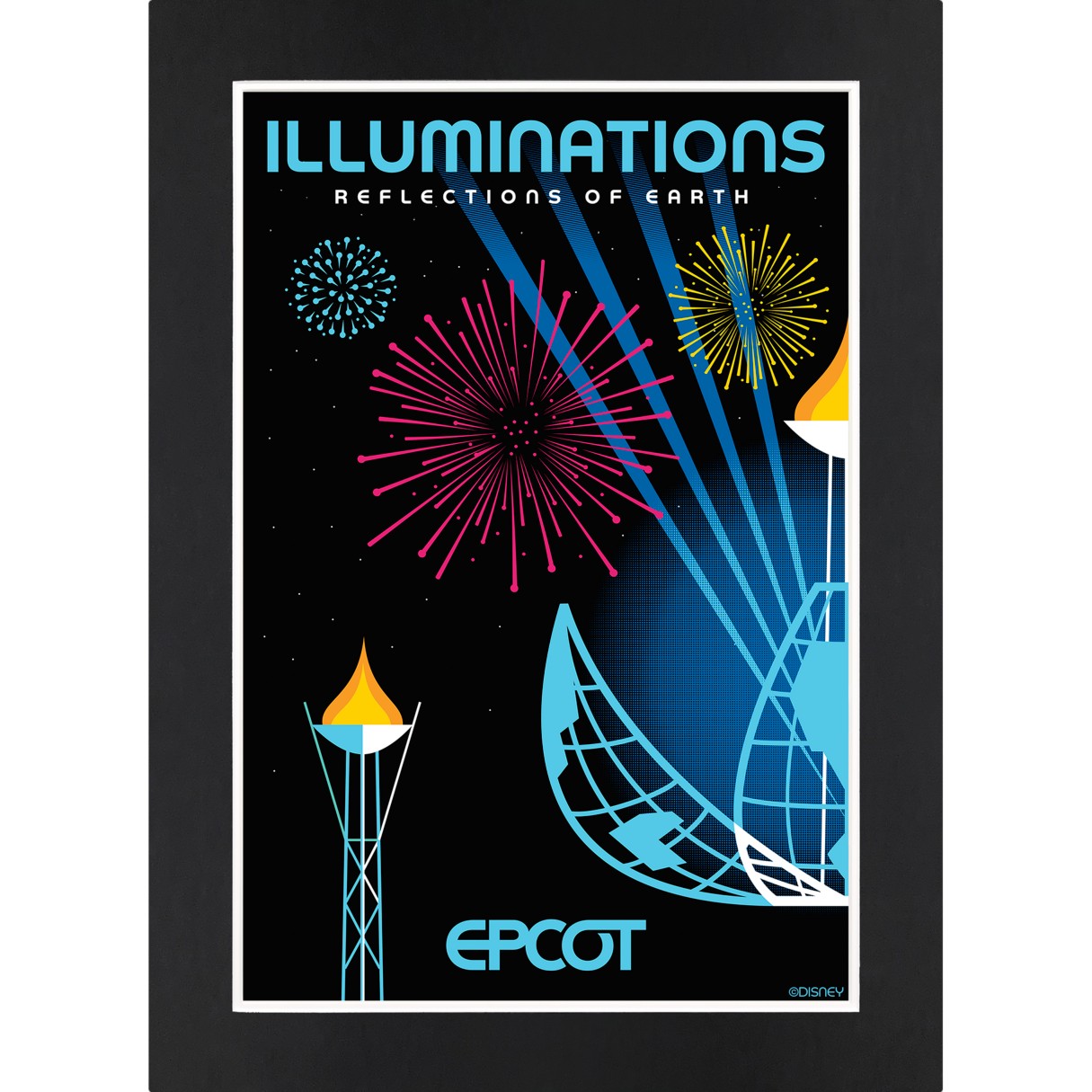 EPCOT IllumiNations: Reflections of Earth Matted Print