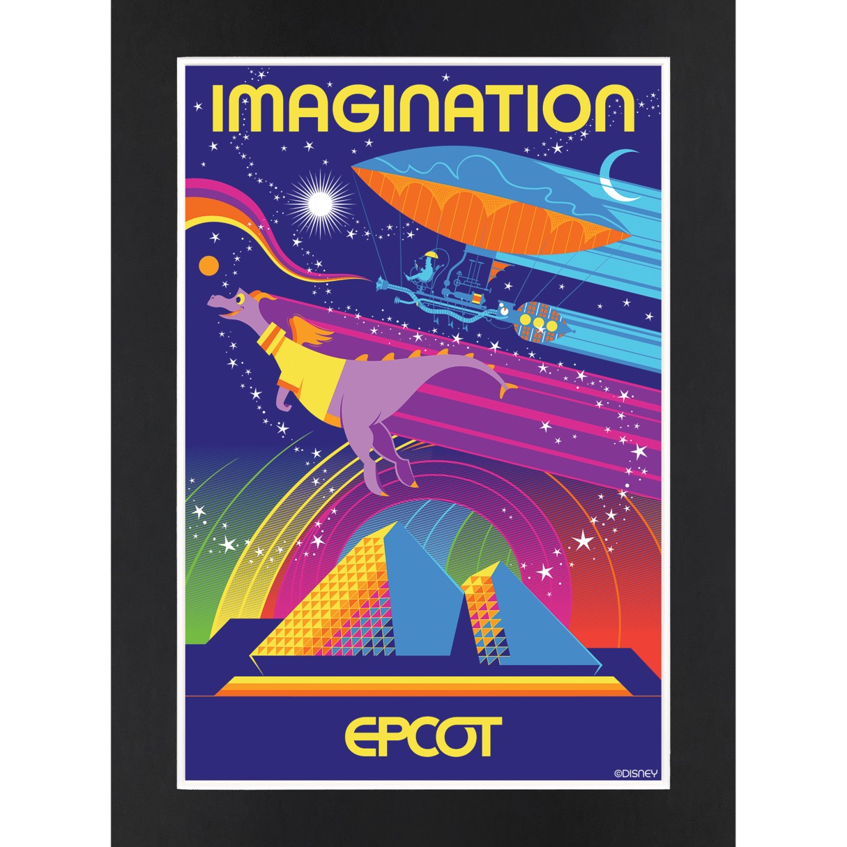 EPCOT Imagination Matted Print