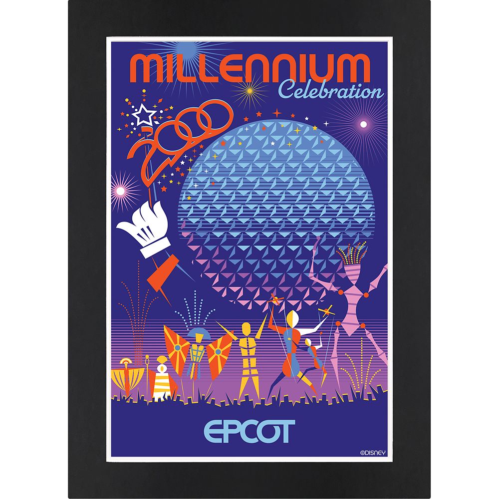 EPCOT Millennium Celebration 2000 Matted Print Official shopDisney