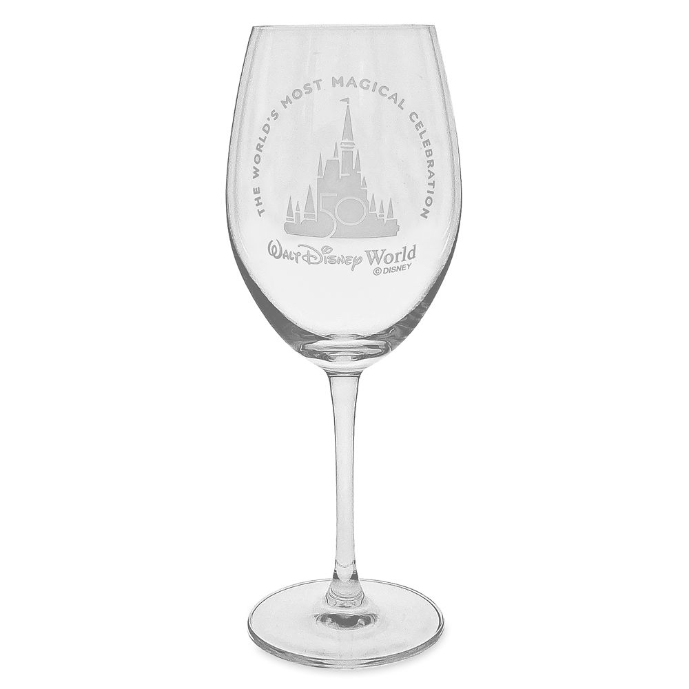 Walt Disney World 50th Anniversary Stemmed Glass  Personalized