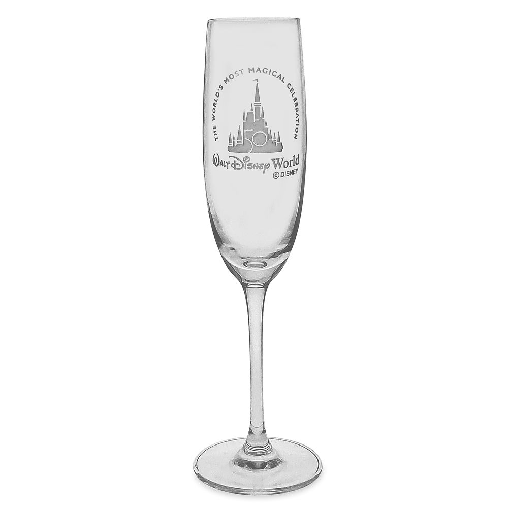 Walt Disney World 50th Anniversary Flute Glass – Personalized