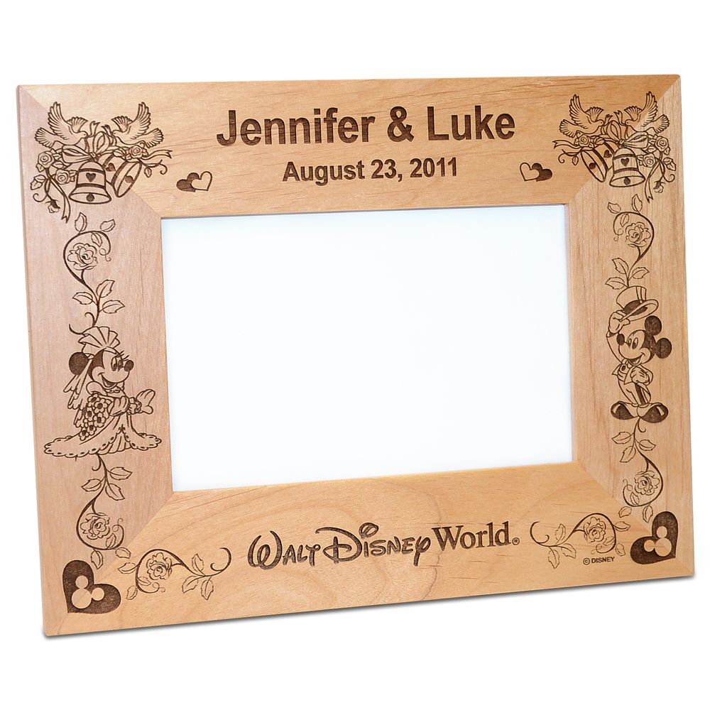 Walt Disney World Minnie And Mickey Mouse Wedding Photo Frame By