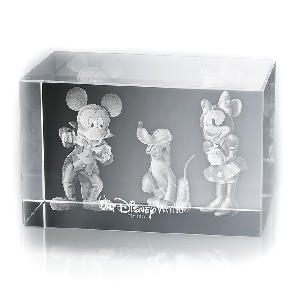 Mickey and Minnie Mouse, and Pluto Laser Cube by Arribas  Walt Disney World