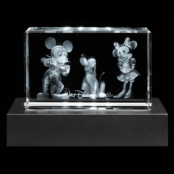Mickey and Minnie Mouse, and Pluto Laser Cube by Arribas – Walt Disney World