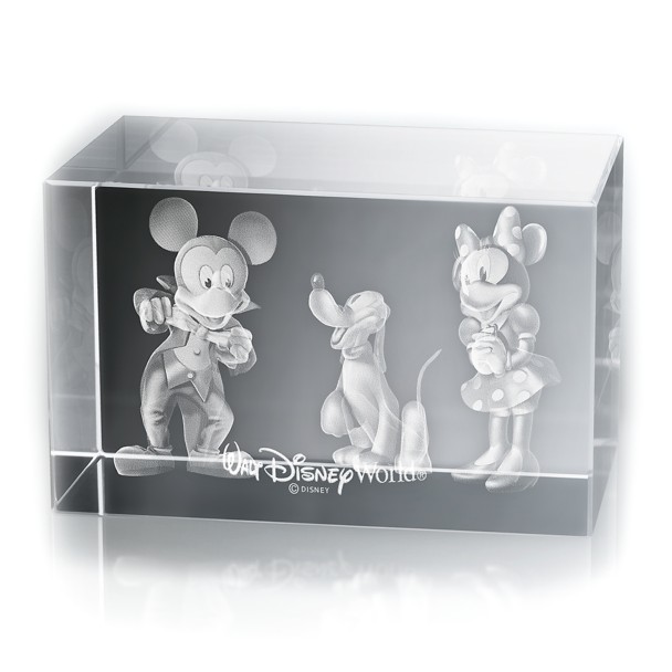 Mickey and Minnie Mouse, and Pluto Laser Cube by Arribas – Walt Disney World