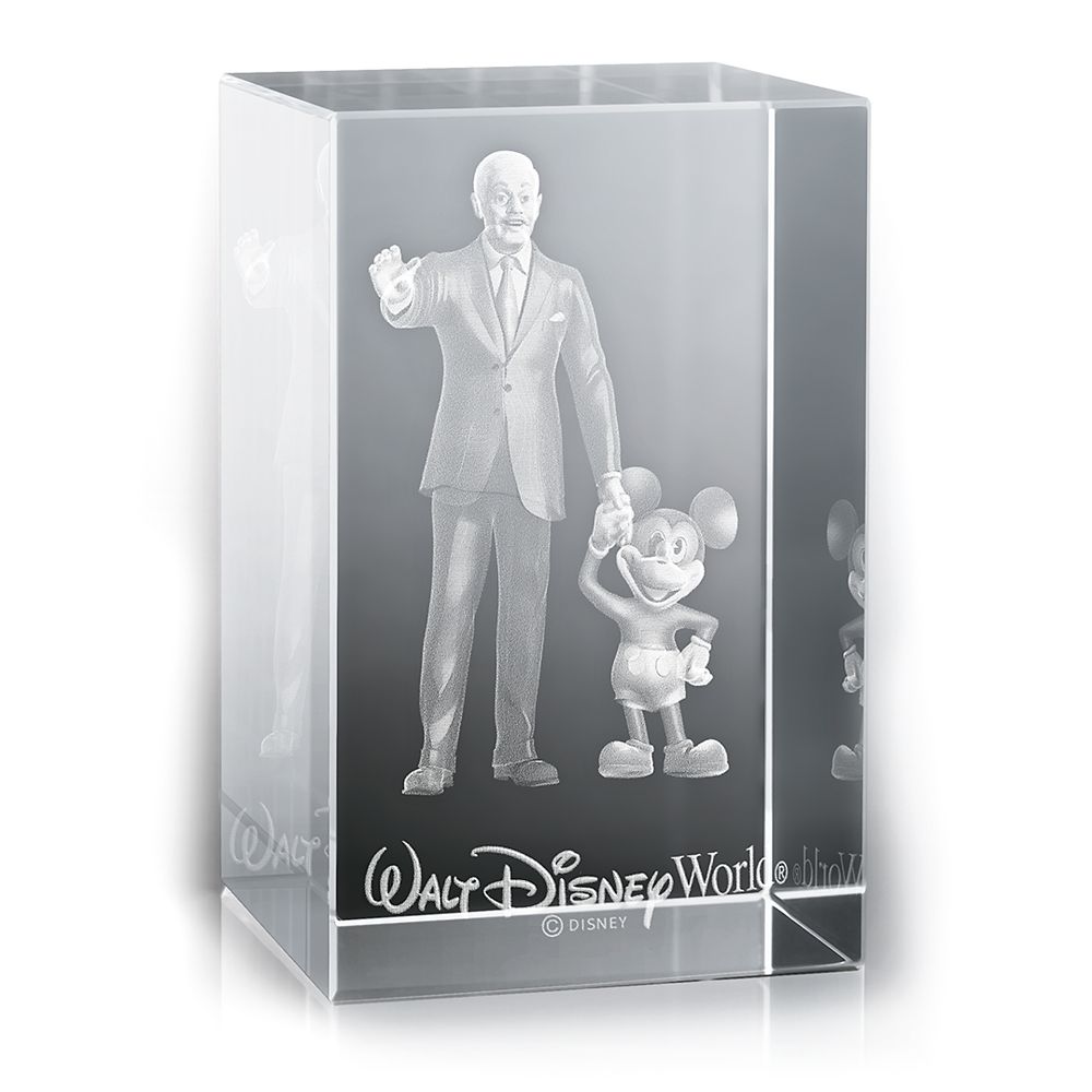 Mickey Mouse and Walt Disney Laser Cube by Arribas  Walt Disney World