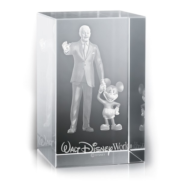 Mickey Mouse and Walt Disney Laser Cube by Arribas – Walt Disney World
