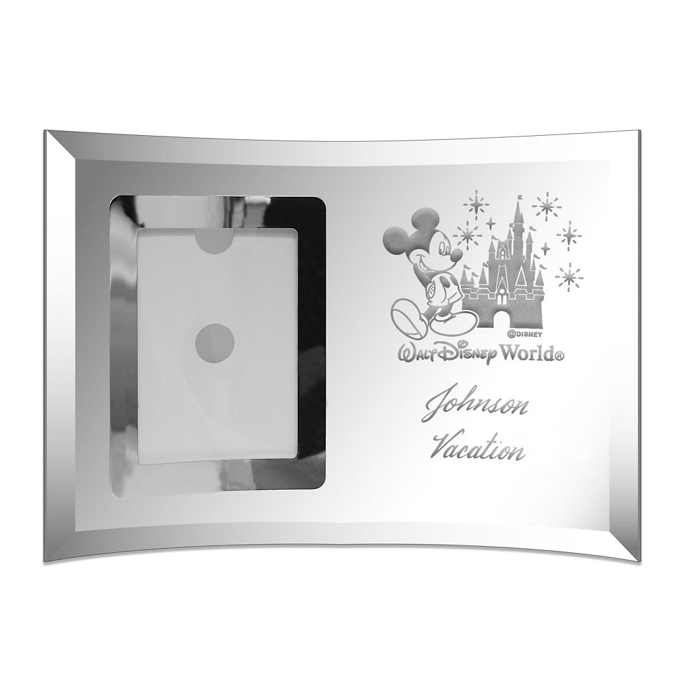 Walt Disney World Glass Frame by Arribas – Small – Personalized