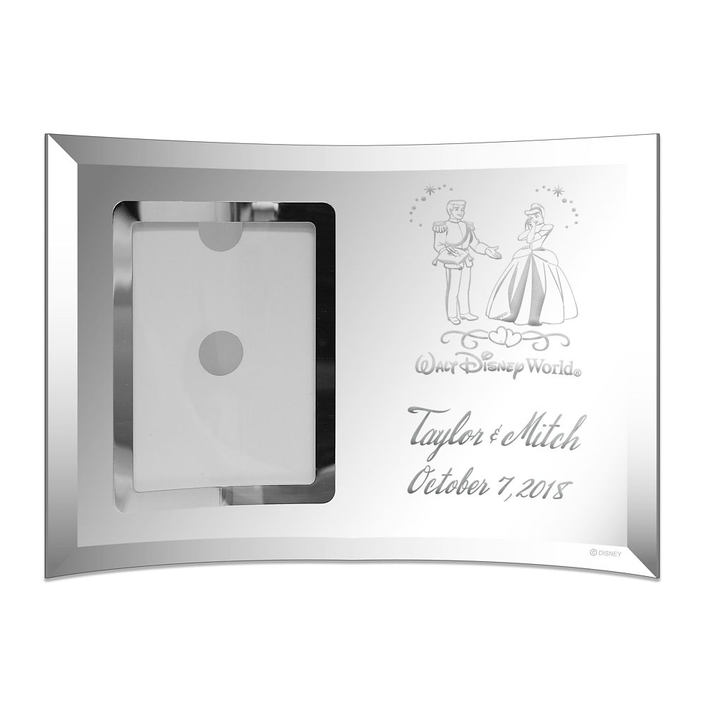 Cinderella and Prince Charming Glass Frame by Arribas – Personalize