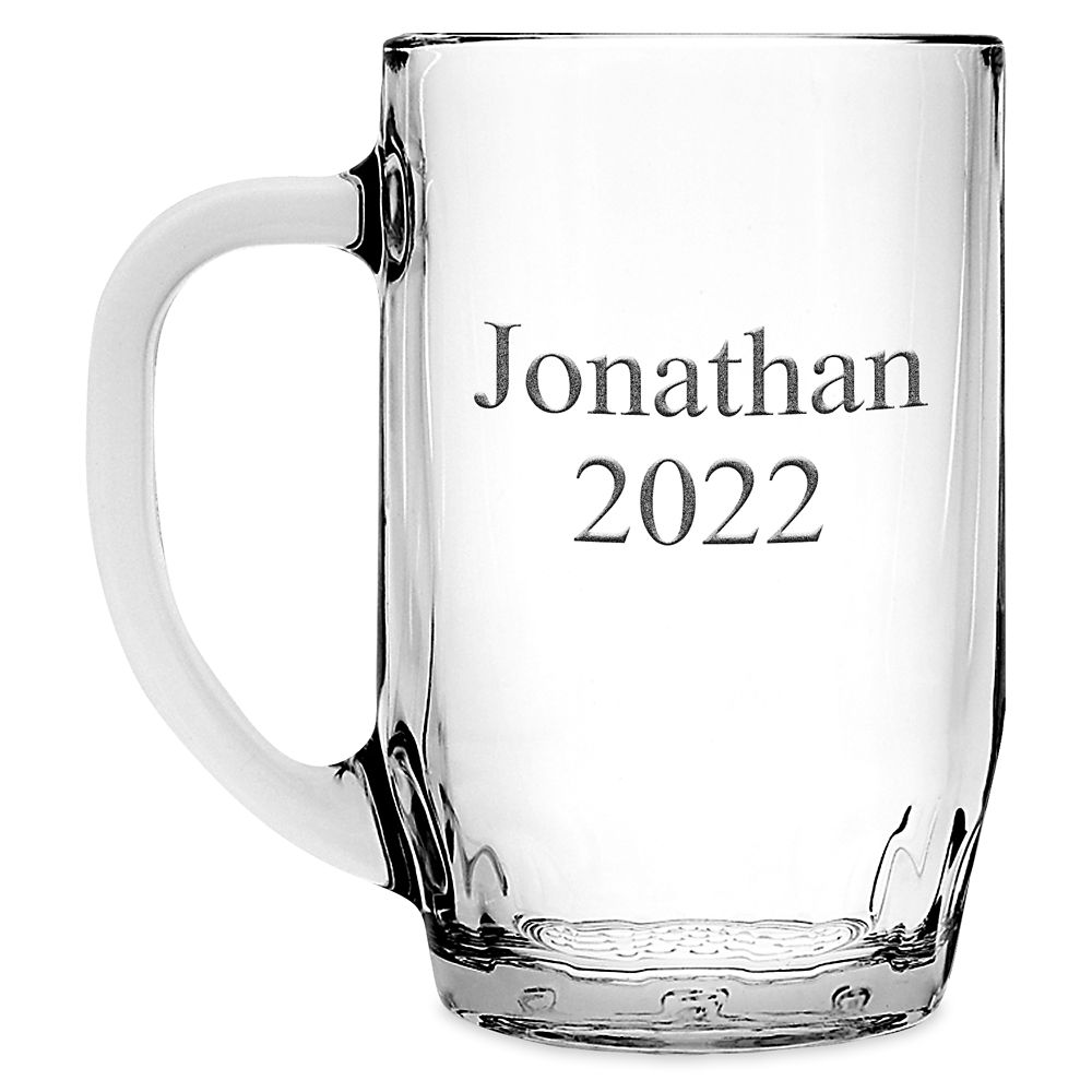 Tinker Bell Glass Mug by Arribas &ndash; Large &ndash; Personalized