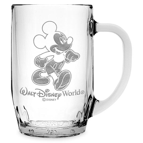 Disney Frosted Etched Mickey Mouse Tall Pilsner Beer Glass Barware