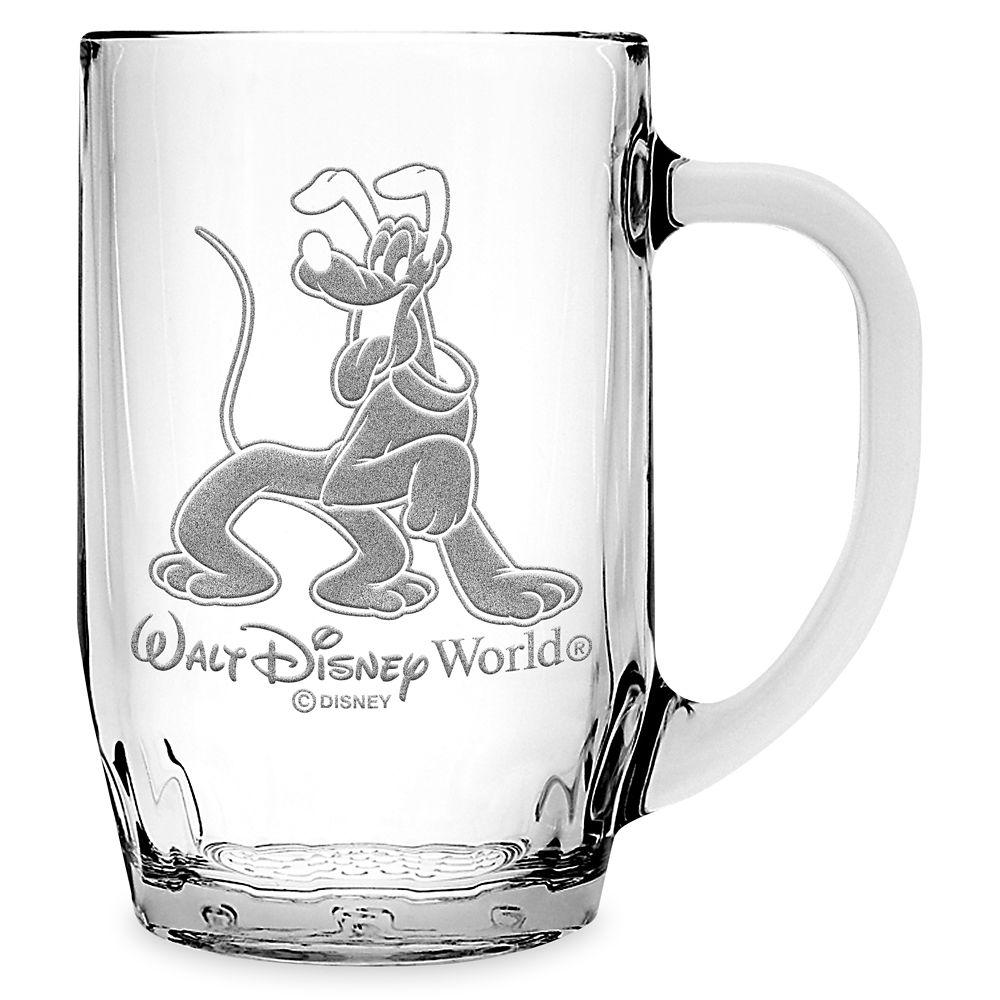 Disney Pluto Glass Mug by Arribas ? Large ? Personalized