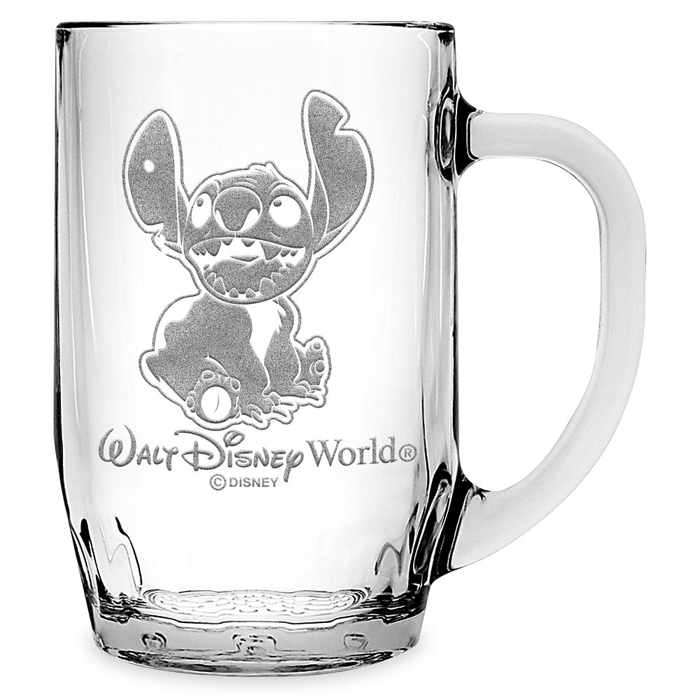 Disney Stitch Glass Mug by Arribas - Large - Personalizable
