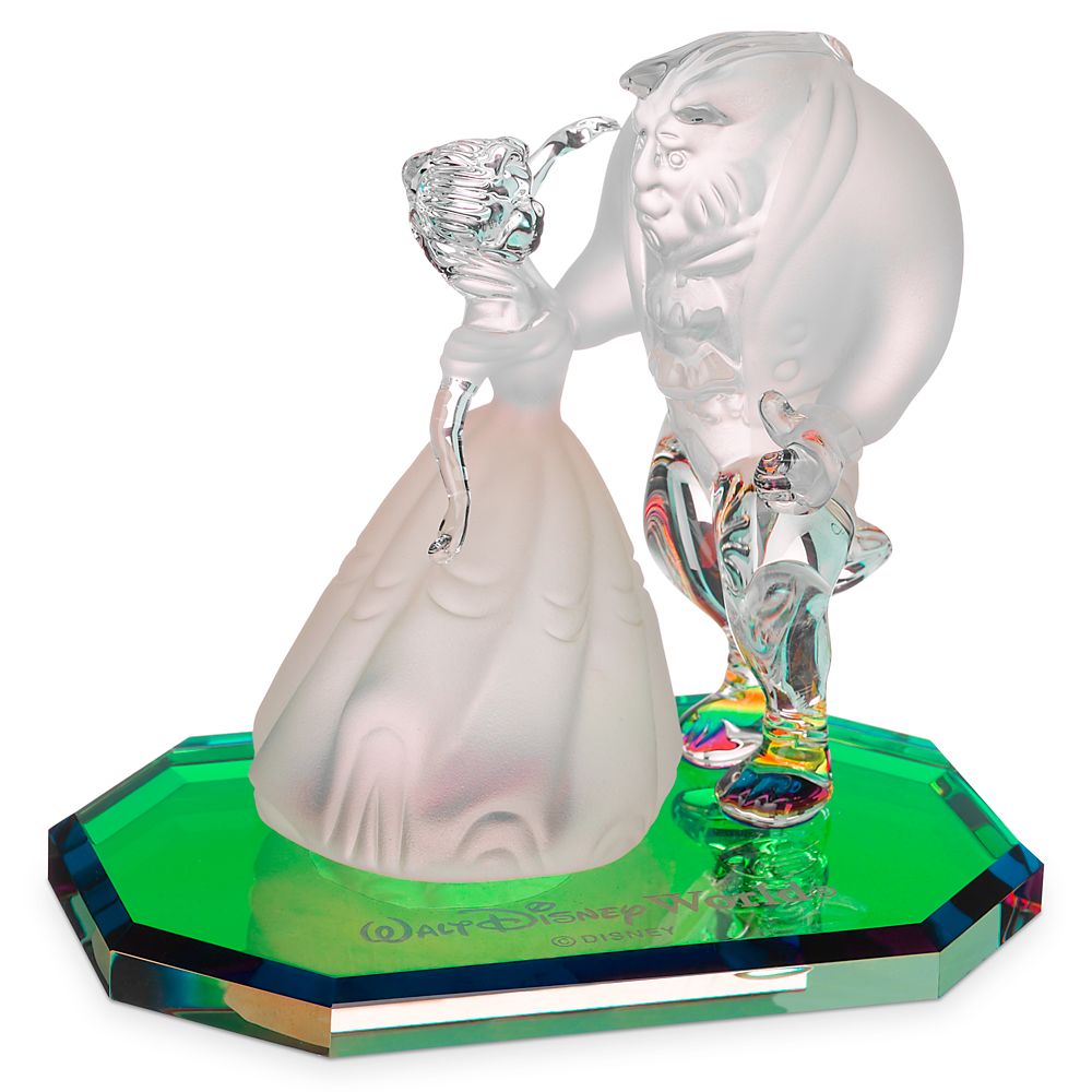 beauty and the beast crystal figurine