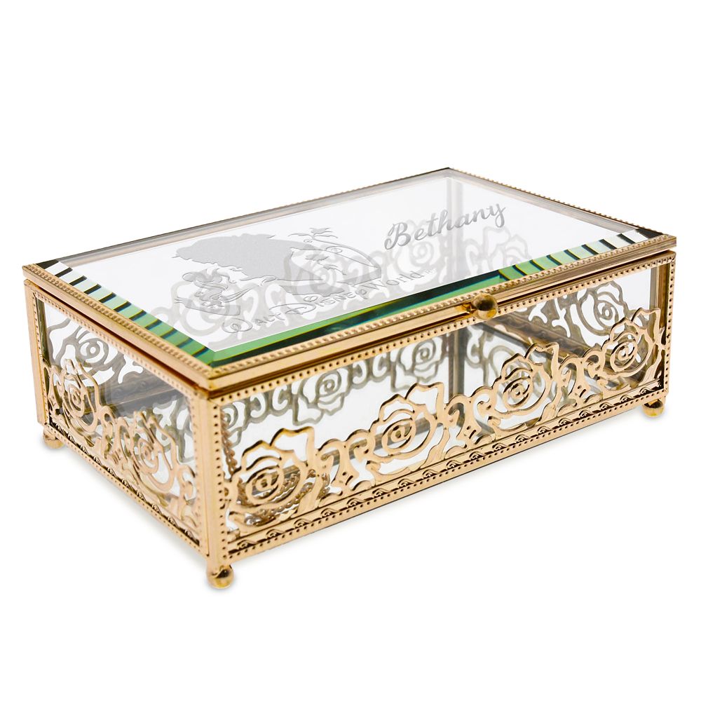 Beauty and the Beast Glass Jewelry Box by Arribas Personalized Official shopDisney
