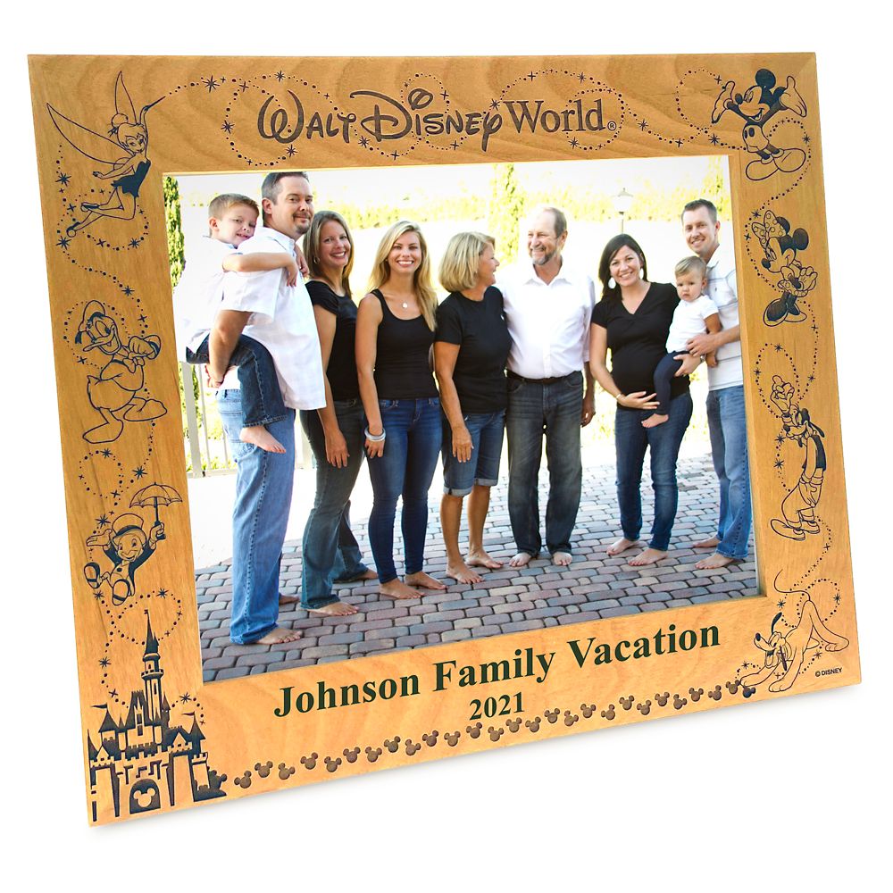 Walt Disney World Wood Frame by Arribas – 8'' x 10'' – Personalized