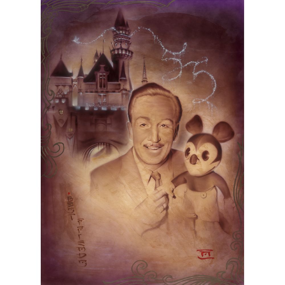 Mickey Mouse and Walt Disney Walt and Mickey 55th Limited Edition Gicle by Noah