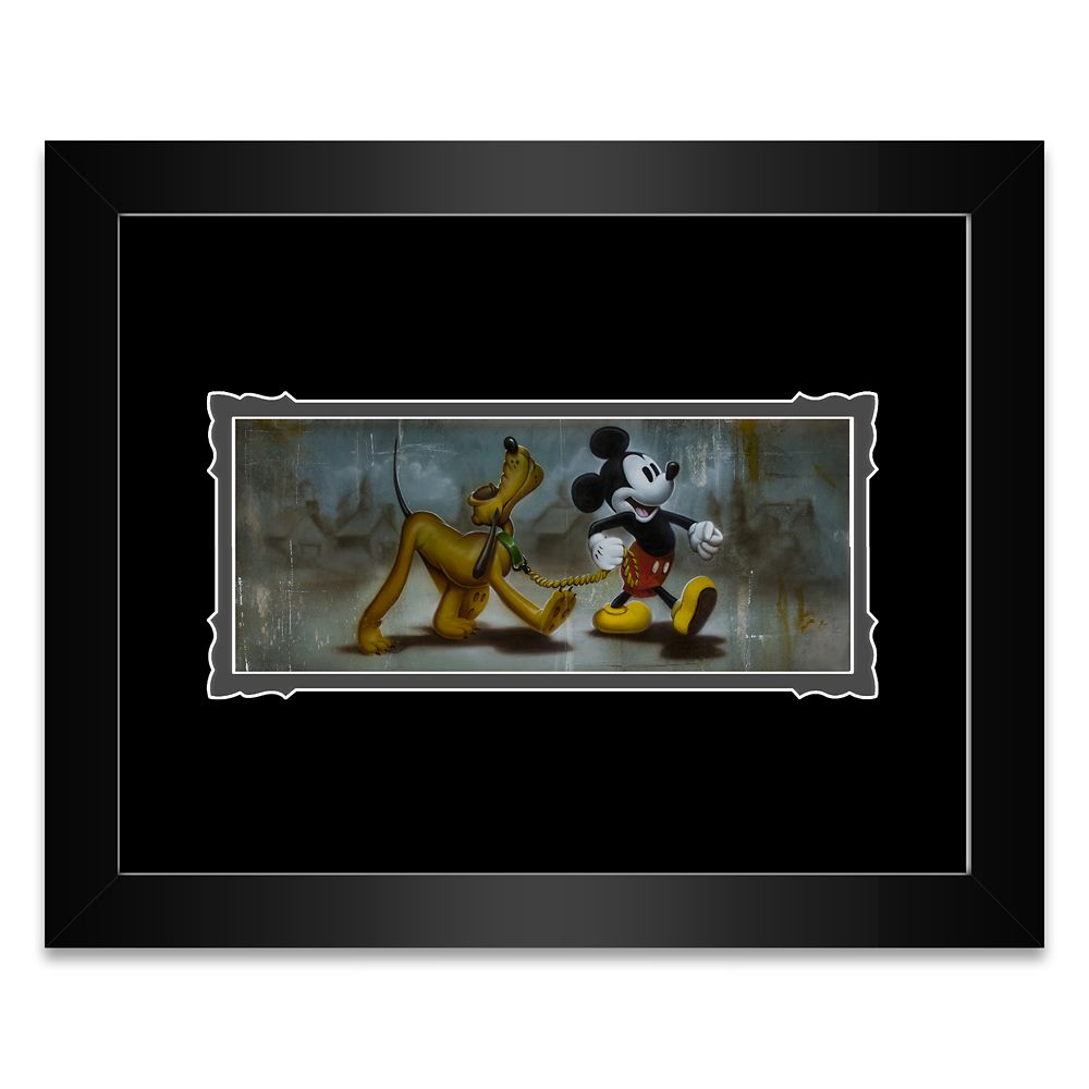 Disney Mickey Mouse and Pluto Mans Best Friend Framed Deluxe Print by Noah