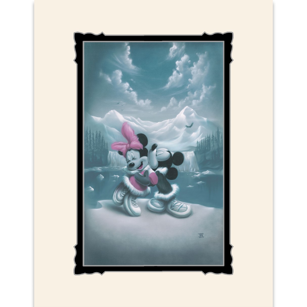 Mickey and Minnie Mouse ''Alaska Adventure (Love is Adventure)'' Deluxe Print by Noah