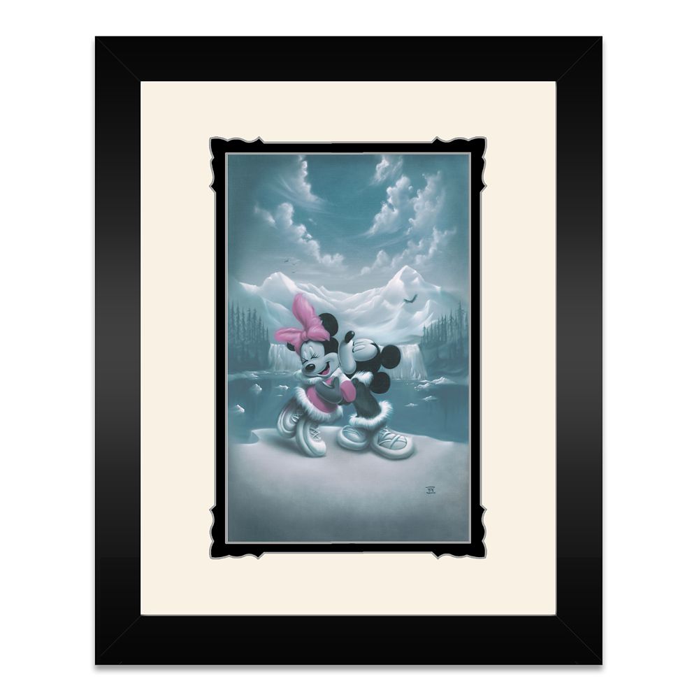 Disney Mickey and Minnie Mouse Alaska Adventure (Love is Adventure) Framed Deluxe Print by Noah