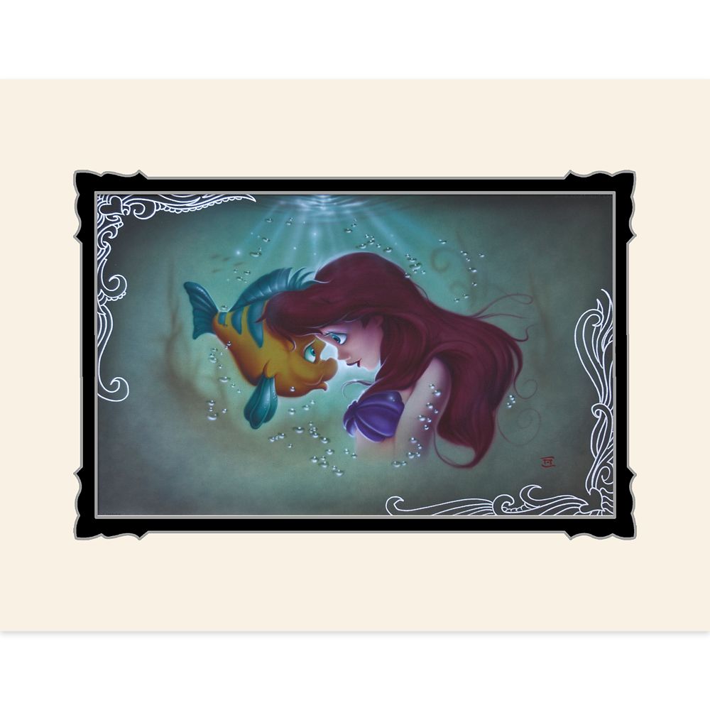 The Little Mermaid Ariel Flounder Deluxe Print by Noah Official shopDisney