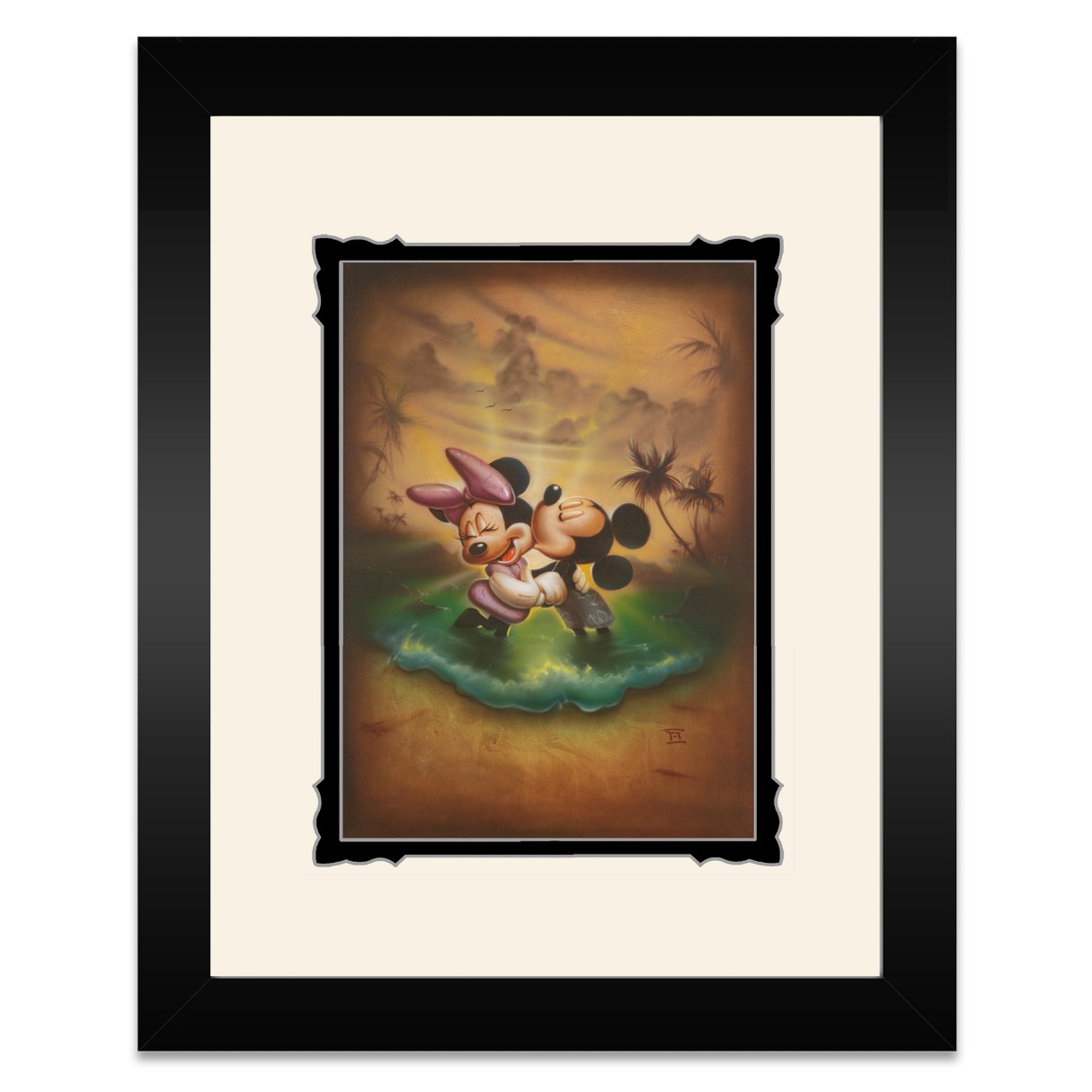 Mickey and Minnie Mouse ''Life with You Is a Dream'' Framed Deluxe Print by Noah