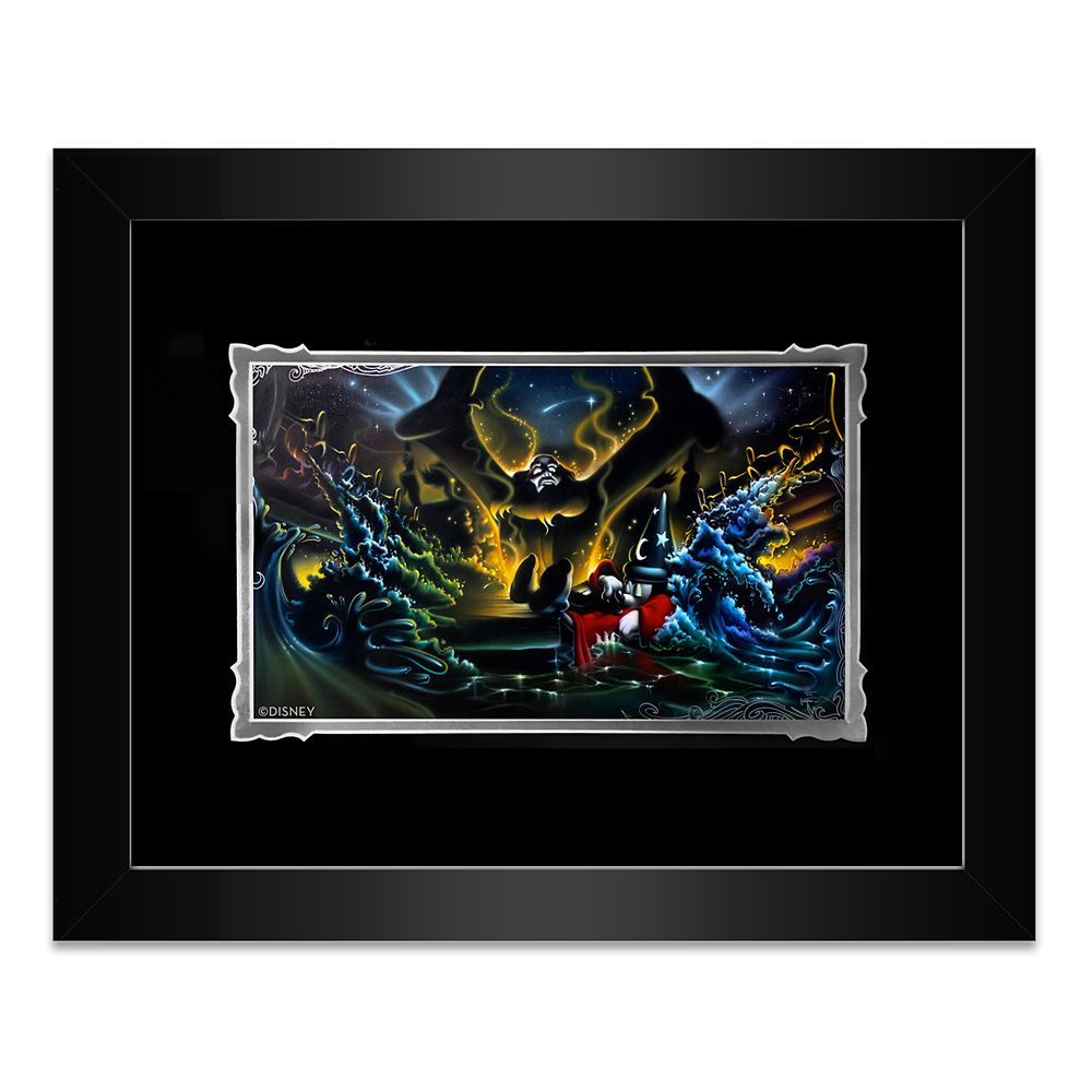 Sorcerer Mickey Mouse Great Flood Framed Deluxe Print by Noah Official shopDisney